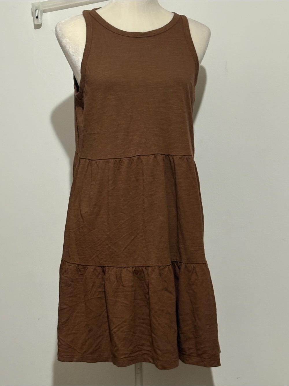 NWOT GAP Sleeveless Tiered Dress in Brown Lsz